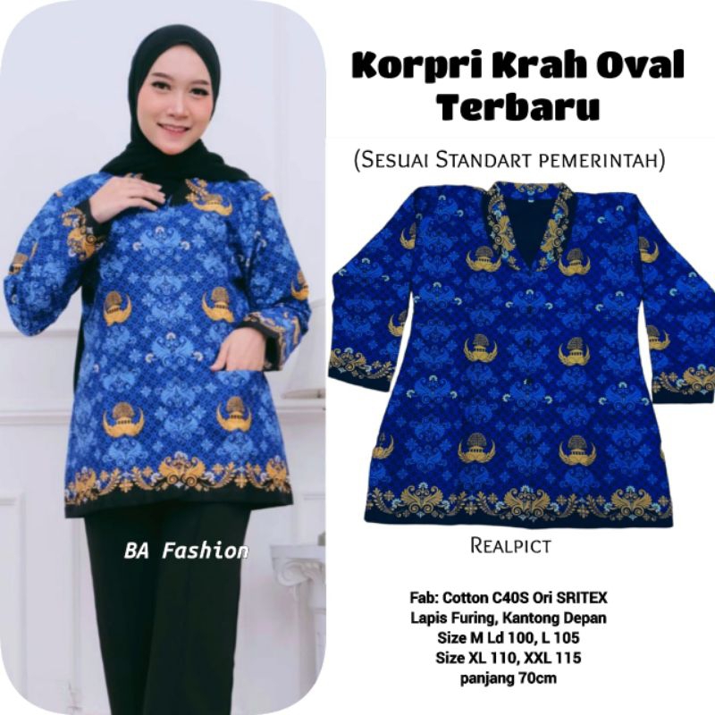 Baju korpri wanita lengan panjang