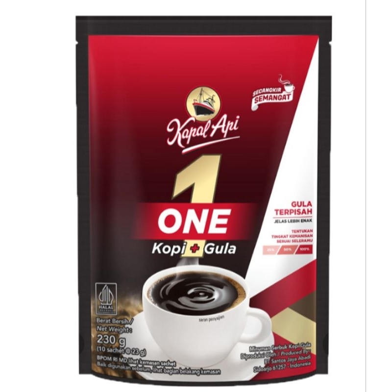 

Kapal Api One Kopi + Gula 10 sachet x 23 gram
