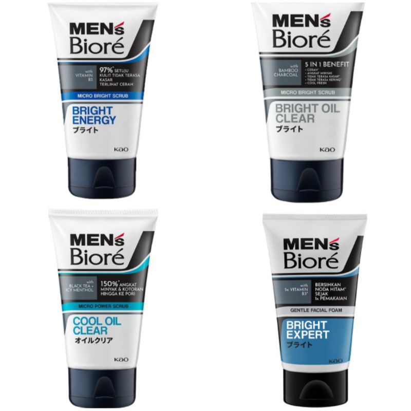 Biore men's bright energy 100ml // bright expert 100ml//biore cool oil clear 100ml//biore bright oil