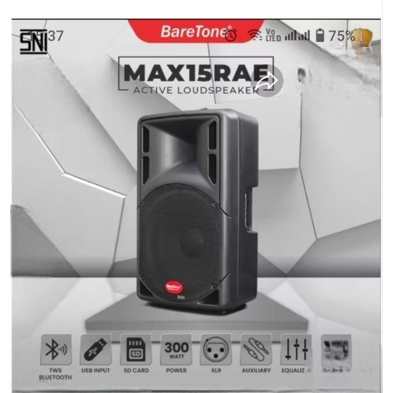 speaker aktip BARETON MAX15RAE original produck