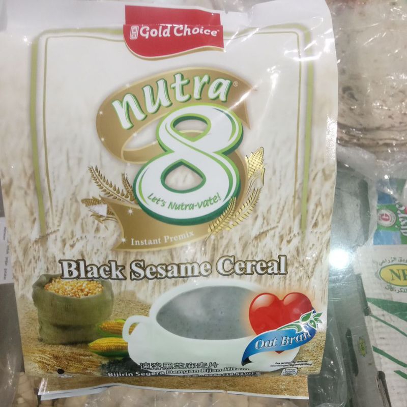 

gold choice nutra8 instan black sesame cereal berat bersih525gr@35gX15sachet
