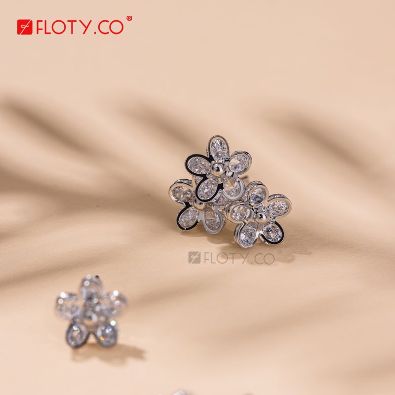 Anting Zirkonia Berkualitas Tinggi Set 3 925 Perak Desain Elegan Sederhana Perhiasan Mode Lucu Antin