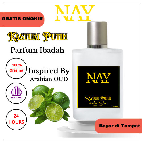 Minyak Wangi Kasturi Putih 100 ML Parfum Arab Non Alkohol Tahan Lama - Parfum Ibadah