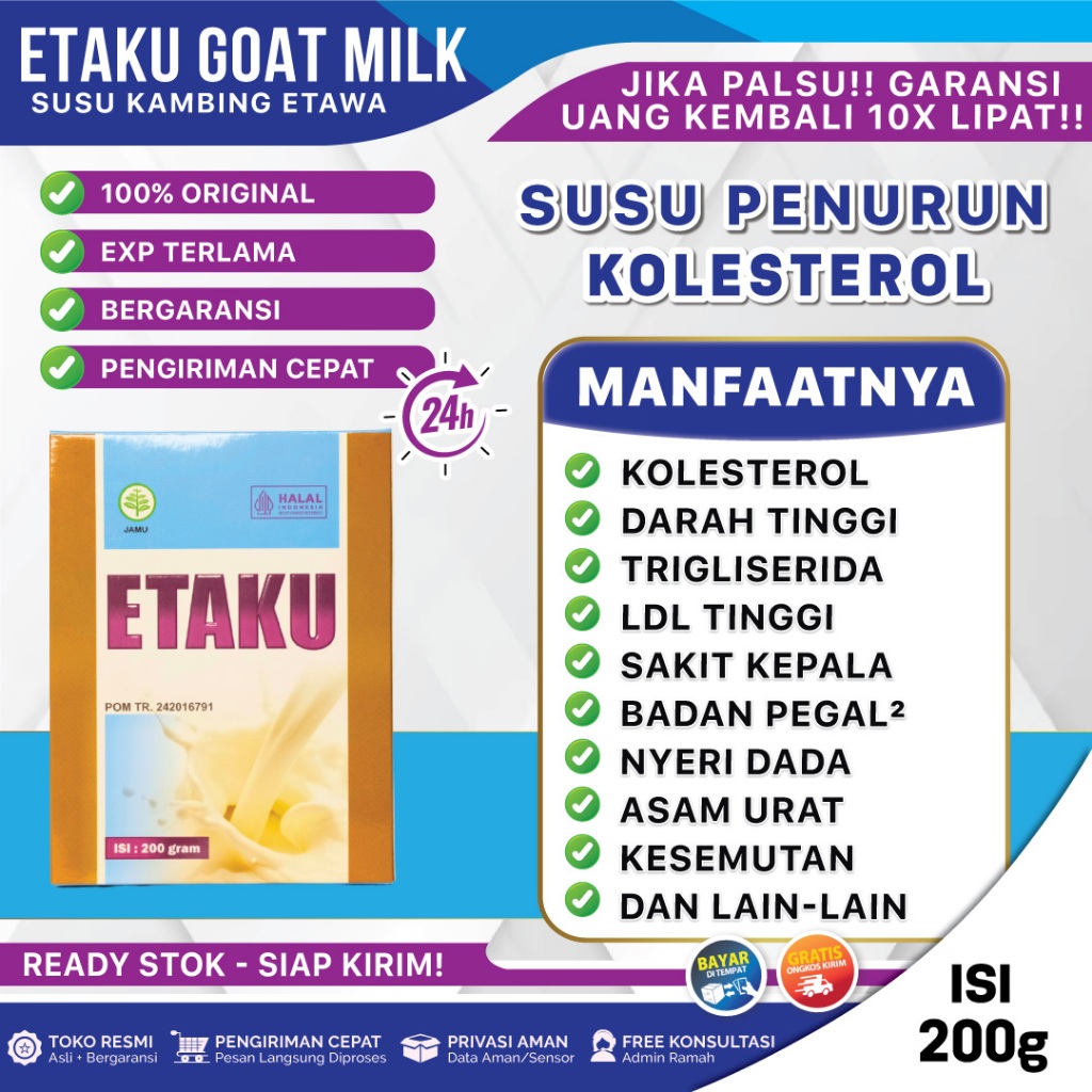 

Susu Kambing Etawa Untuk Penurun Kadar Lemak Darah Tinggi Kolesterol Etaku Goat Milk