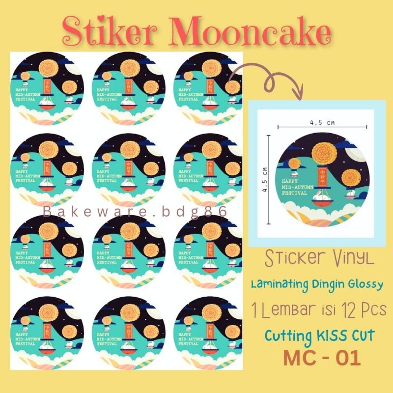 

STIKER MOONCAKE GLOSSY BULAT 4,5 CM ISI 12 PCS