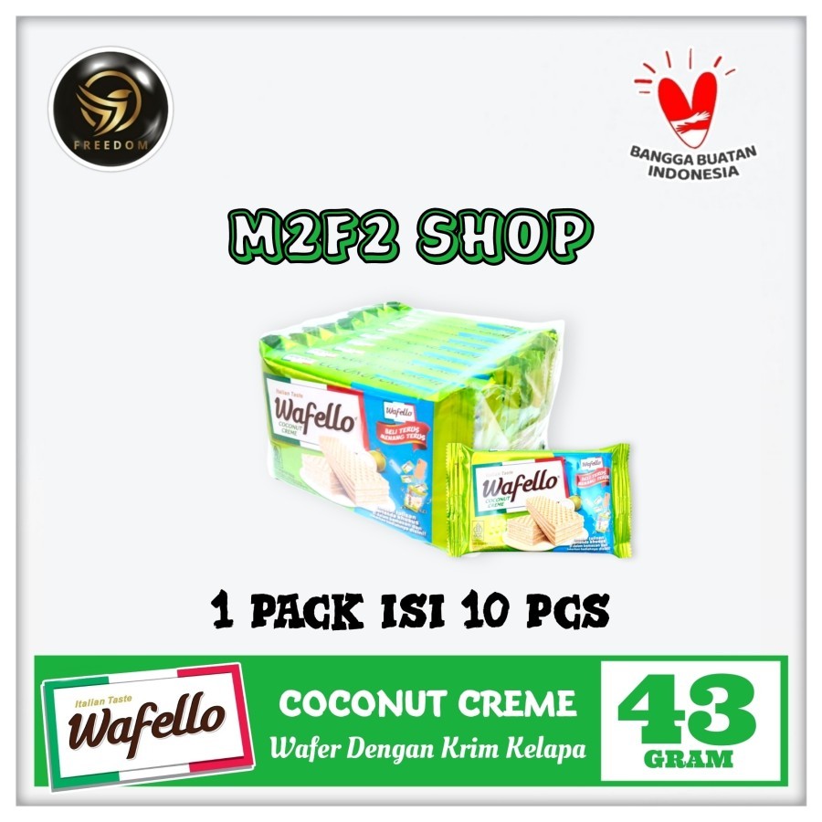 

Roma Wafer Wafello Coconut Creme | Krim Kelapa - 43 gr (Kemasan 1 Pack)
