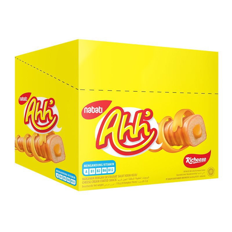 

Snack Ahh keju 500(20pcs/box) 4g