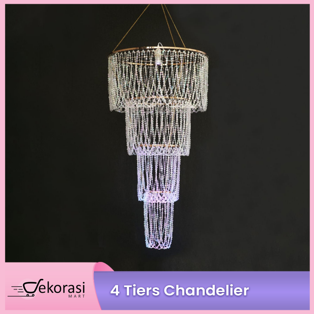 4 Tiers Chandelier / Lampu Gantung Dekorasi 4 Tiers/lampu gantung/lampu dekorasi