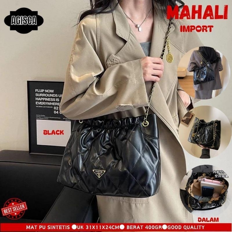 TAS SELEMPANG RANTAI SERUT IMPORT WANITA BAHAN SINTESIS MAHALI