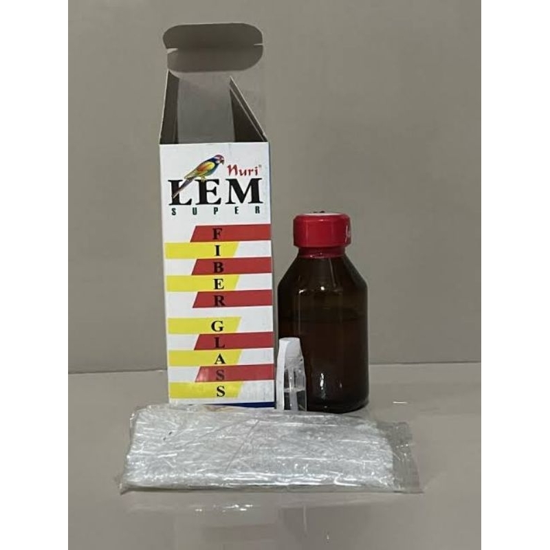 

lem fiber glass nuri / lem super serba guna untuk retak rembes bocor