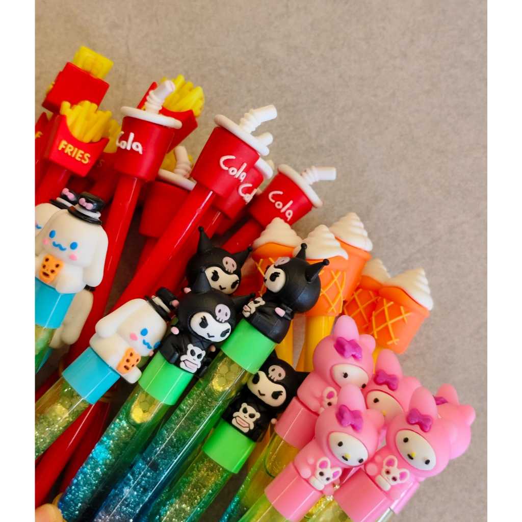 

Pulpen Gliter Sanrio/Pulpen Fast Food Ecer