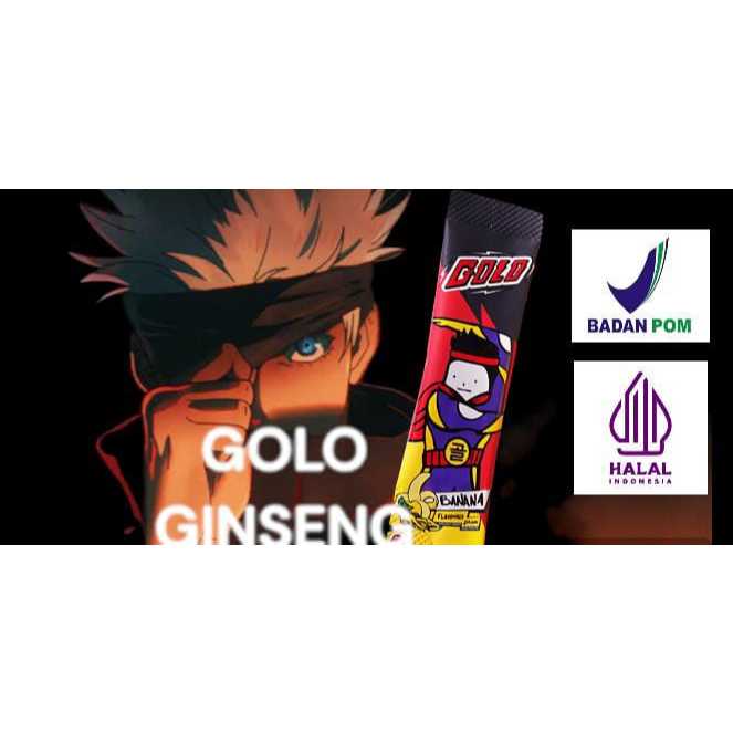 

Golo ginseng 1 box isi 3 sachet rasa pisang