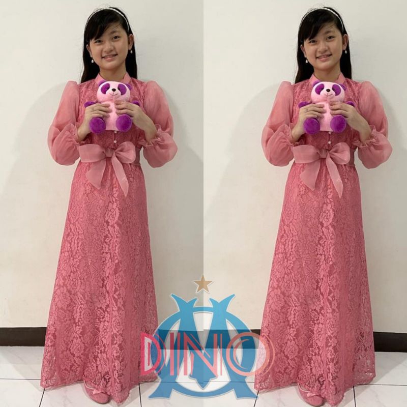 GAMIS ANAK KALAYLA KIDS / GAMIS ANAK BRUKAT ORGANZA MEWAH / GAMIS KONDANGAN PESTA