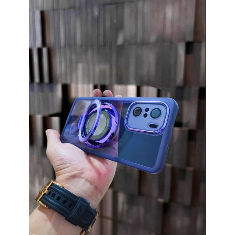 standing case silikon POCO F3 / F3 PRO magsafe wireless charger magnet protek kamera lensa