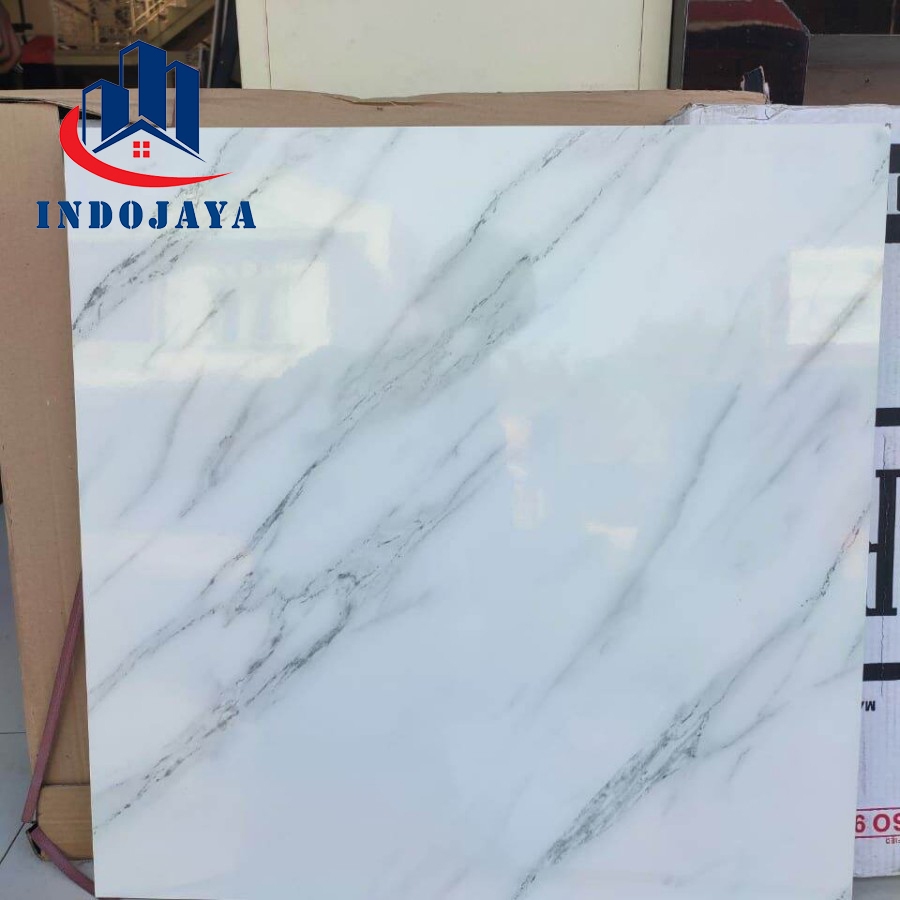 granit 60x60 granite lantai dinding teras putih motif marmer Glash Polished