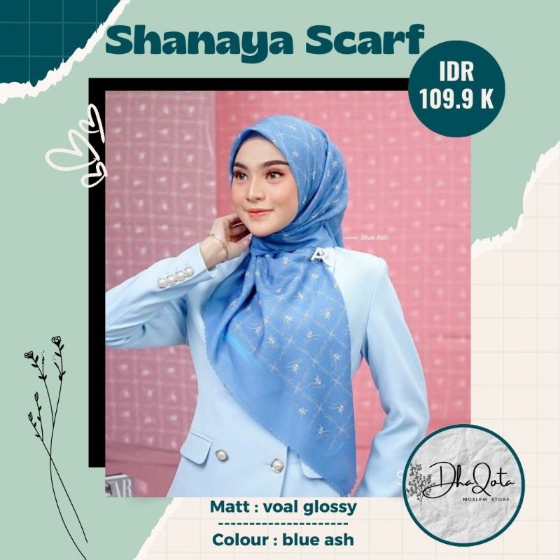 SHANAYA SCARF. SCARF ARRAFI. HIJAB SEGIEMPAT ARRAFI 2024. HIJAB SEGIEMPAT MOTIF VOAL