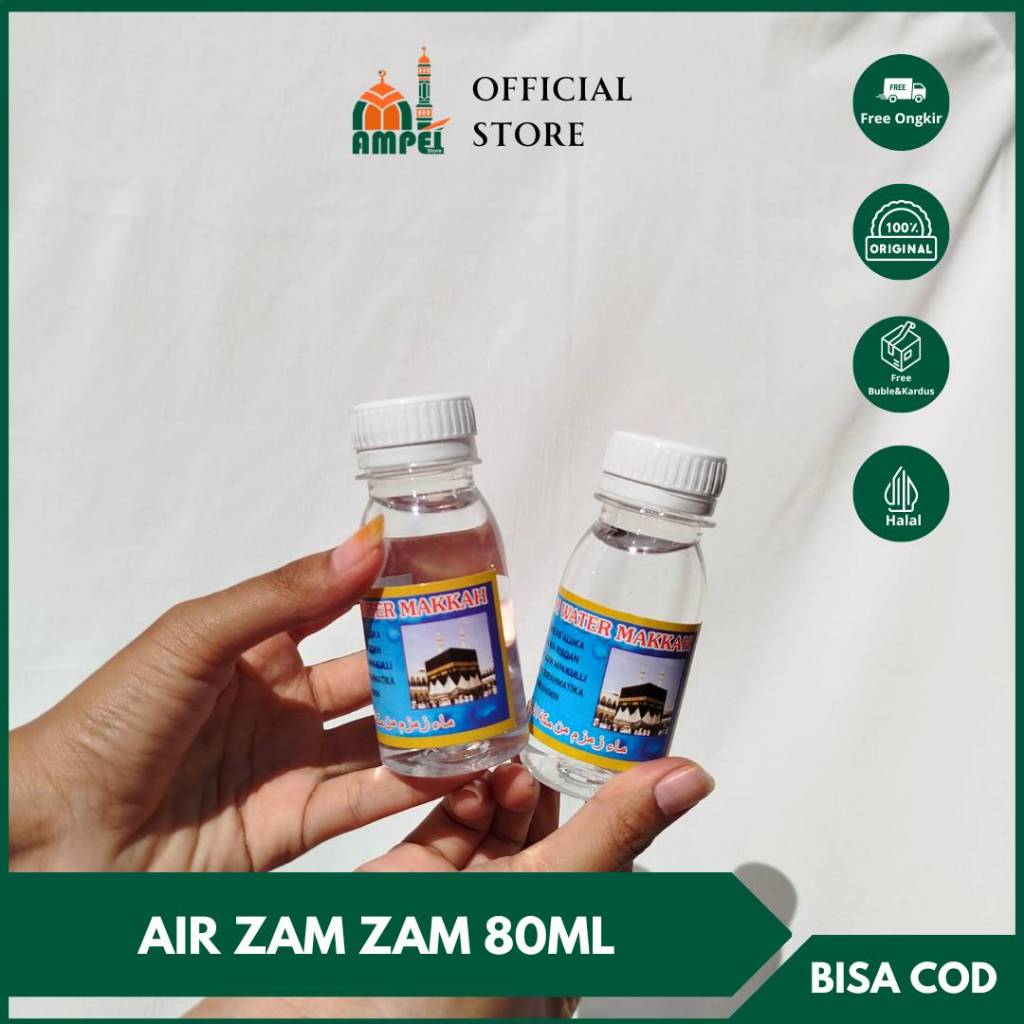 

Air Zamzam Asli 100% 80ml Mekah Air Zamzam Botol Kecil Murah Zam Zam Original Oleh Oleh Haji dan Umroh