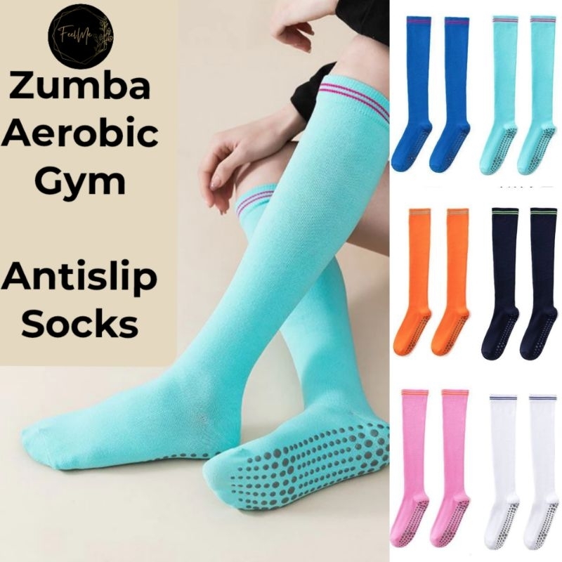 FeelMe KK-118 Kaos Kaki Olahraga sebetis selutut anti selip antislip poundfit Yoga Pilates Senam Zum