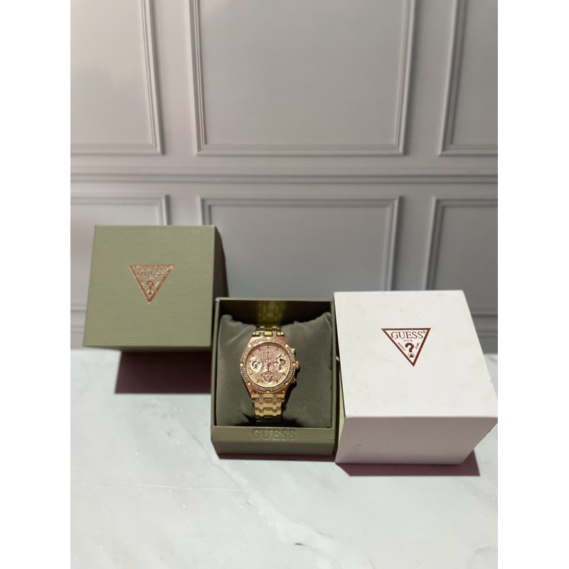 Jam Tangan Wanita Guess Original Warna Gold New Lengkap (Ready)