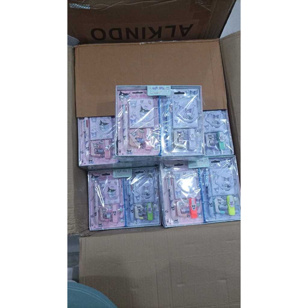 

LH DIARY / MEMPOM DIARY / MEMO SET MOTIF kartun lucu / SET ALAT TULIS SISWA 4 IN 1 Stationery / SET