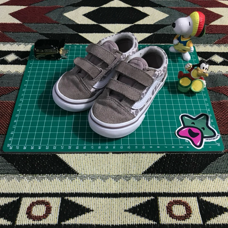 Sepatu Vans oldskool velcro leopard Preloved/Second Kids/Toddler/Anak Original