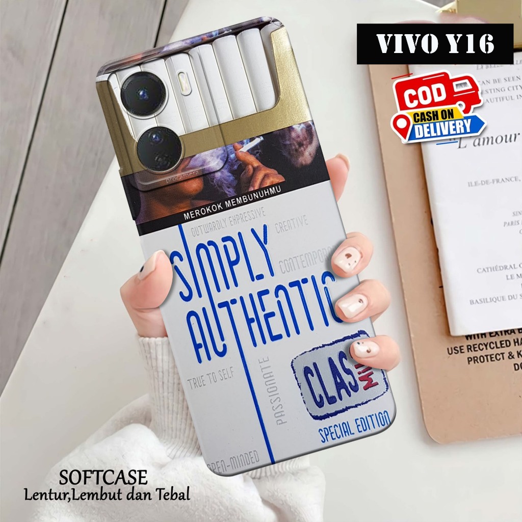 Case Vivo Y16 Terbaru - Fashion Case ROKOK- Casing Hp Vivo Y16 Terbaru - Kesing Vivo Y16 Terbaru - S