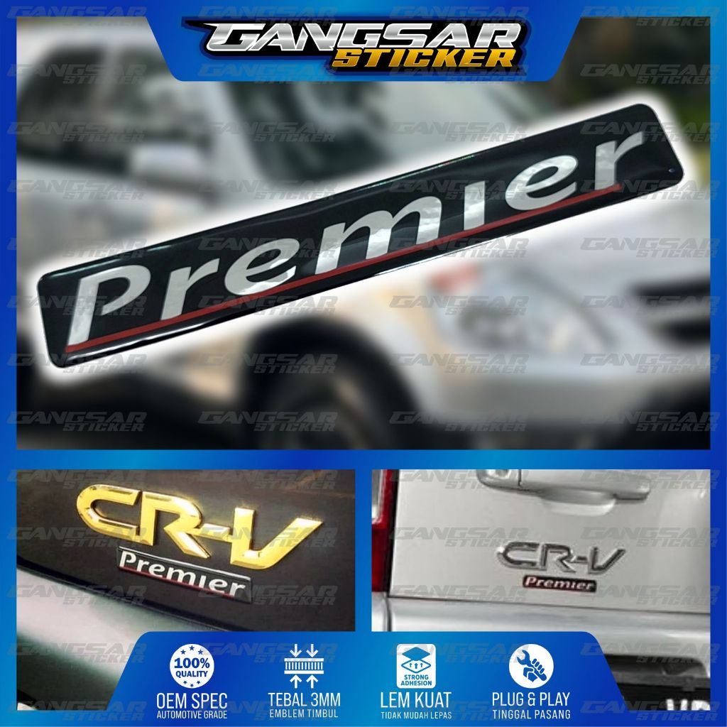 emblem timbul premier honda crv / emblem crv premier / emblem premier crv gen 2