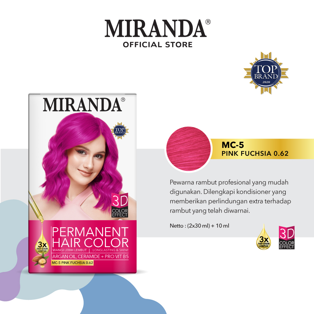 MIRANDA Hair Color MC-05 Pink 30gr| Semir Rambut | Pewarna Rambut