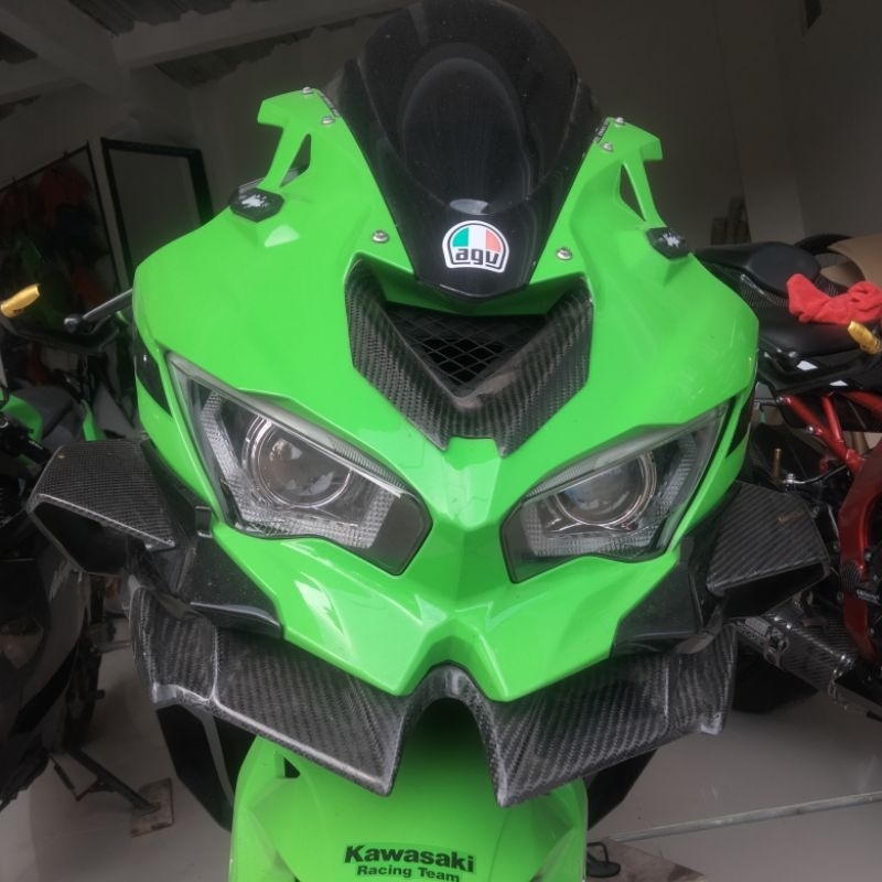 Winglet Kawasaki Ninja ZX25R KARBON KEVLAR PREMIUM PNP Presisi winglet ninja ZX25RR ZX-25RR winglet 