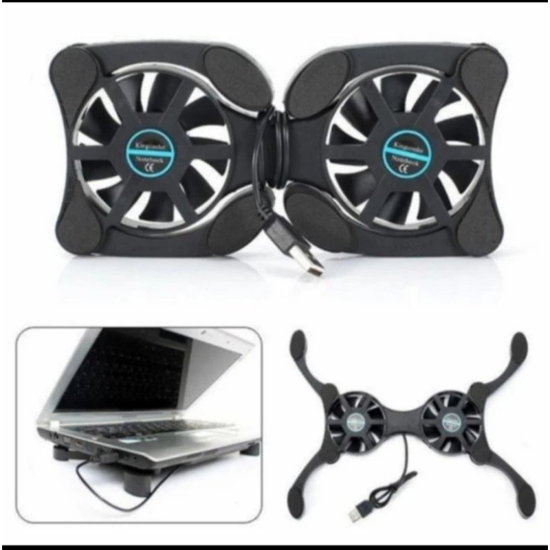 Cooling Pad Fan Mini Lipat Kepiting Tatakan Laptop Netbook Notebook Kipas Laptop