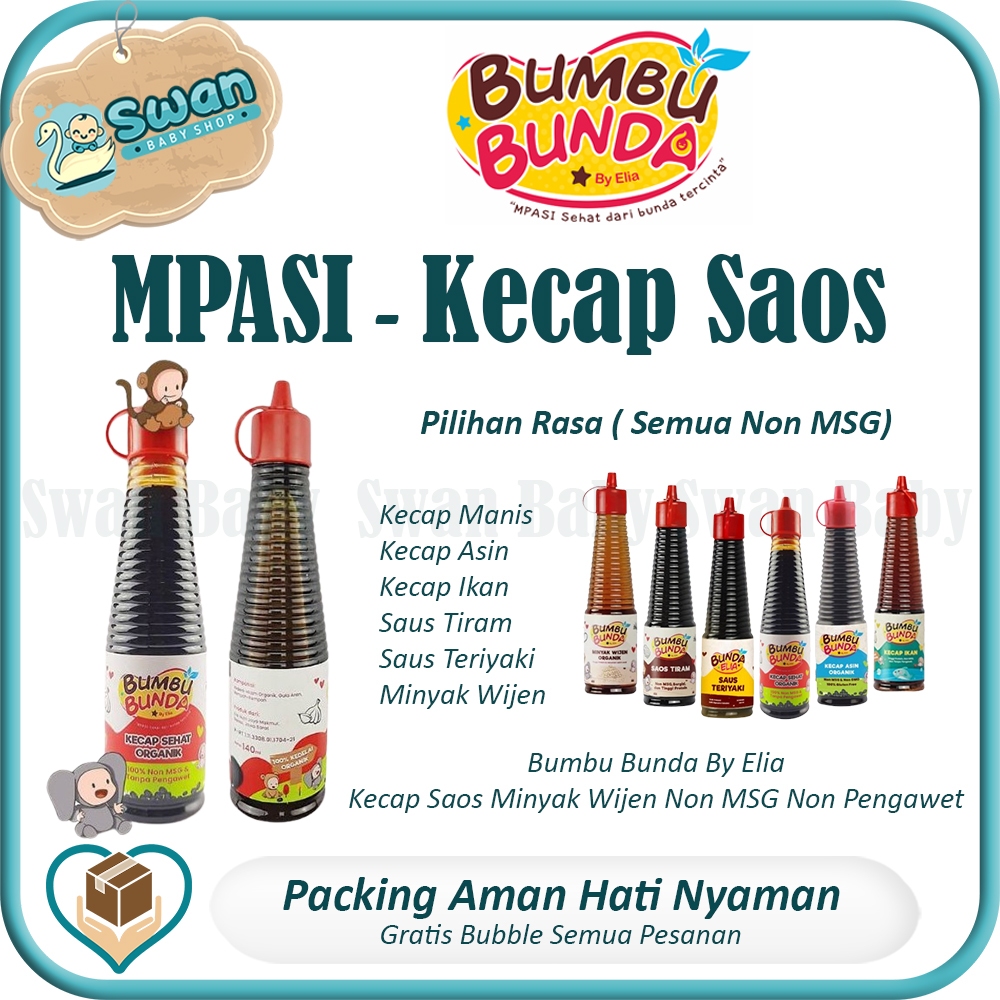 

Bumbu Bunda By Elia Kecap Saos Minyak Wijen Non MSG Non Pengawet