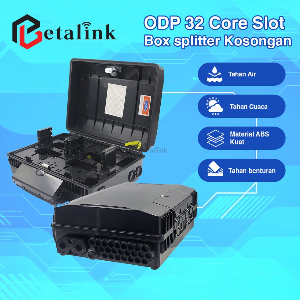 TERLARIS ODP 32 Core Model Double Lock Kosongan Box Splitter Optical Distribution Point Warna Random