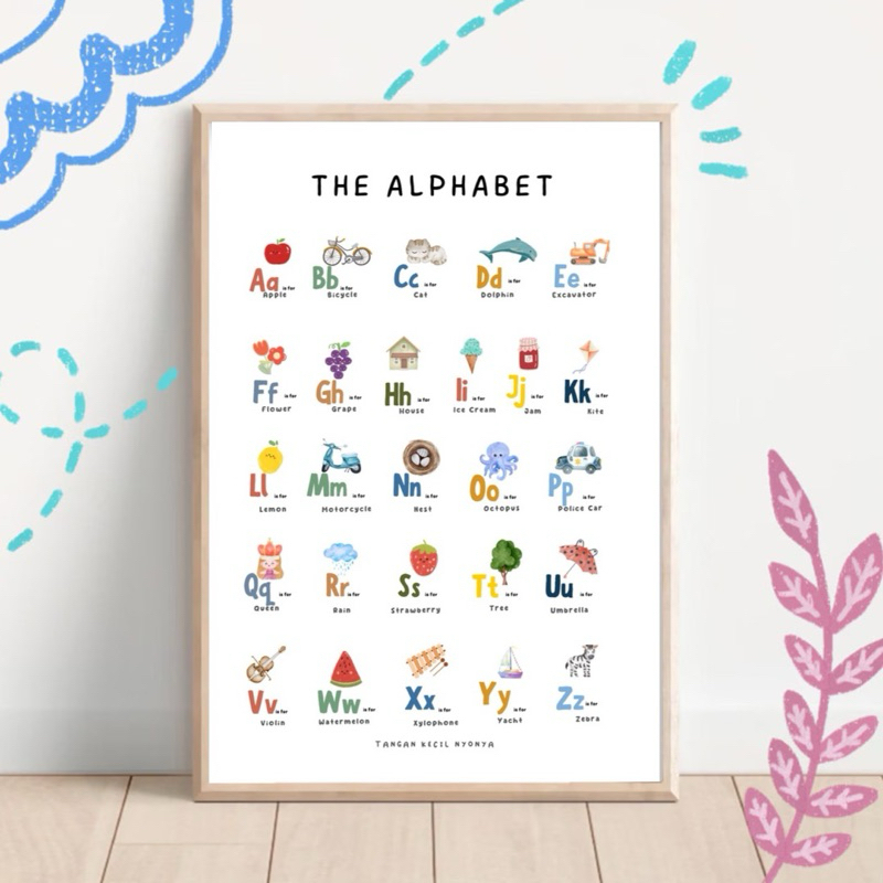 Poster Edukasi Alphabet (poster aesthetic)