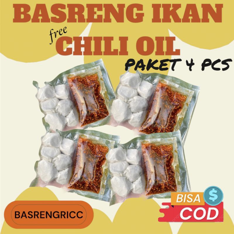 

PAKET 4PCS basreng isi 6 free chili oil murah dan enak paket bundling lebih murah