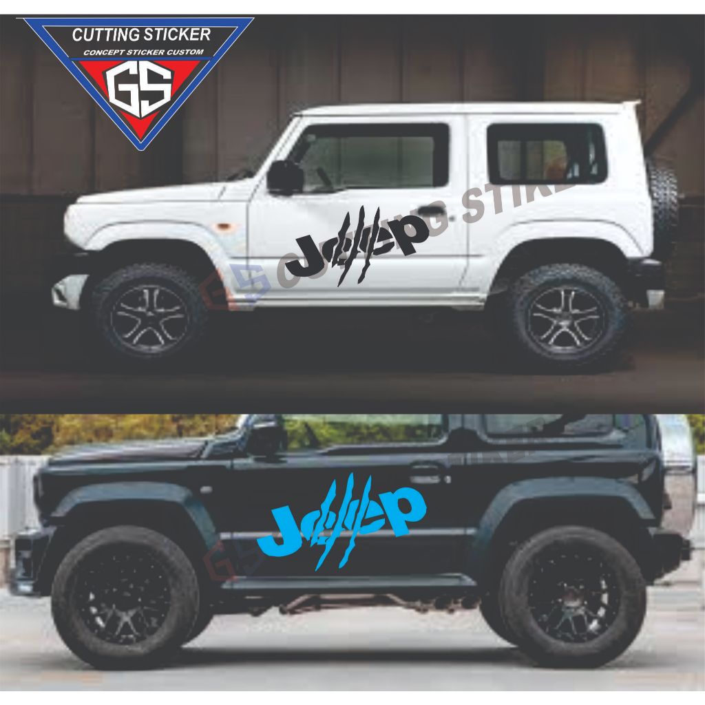 stiker les pintu mobil susuki jimny sticker cutting jeep sticker terbaru