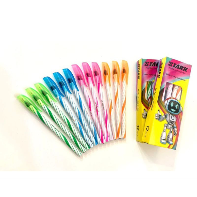 

Pulpen ulir/ Pulpen lilin Stark Perlusin 12pcs Murah Hitam