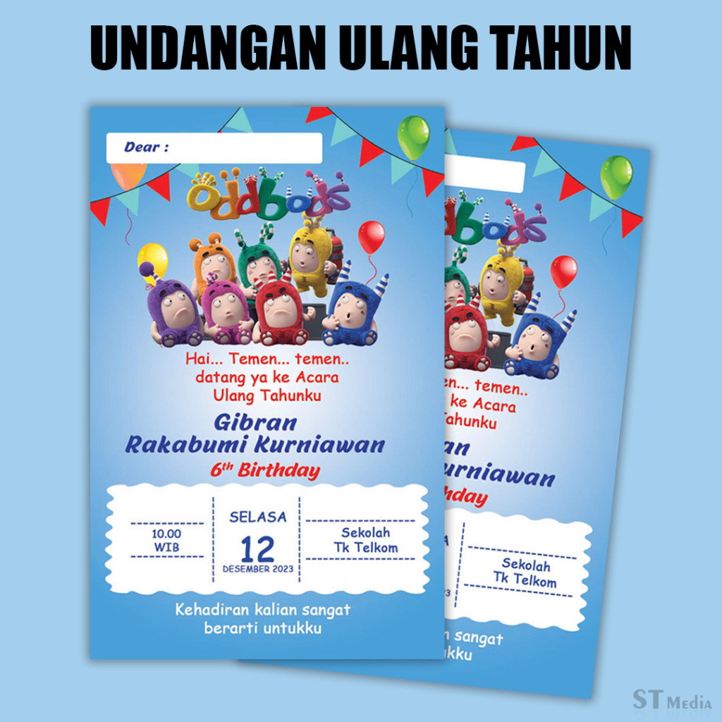 DESAIN UNDANGAN ULANG TAHUN ANAK TERBARU