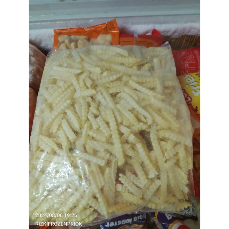 

Kentang 2kg shoestring crinkle straight cut