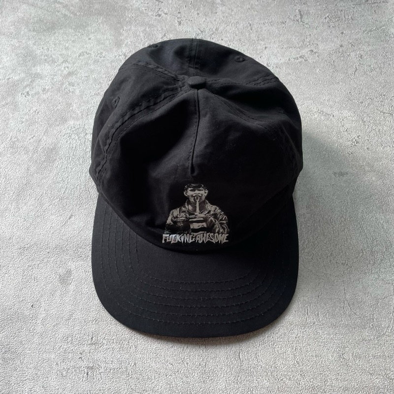 FUCKING AWESOME KNIFE TOUNGE SIXPANEL HAT (BLACK)
