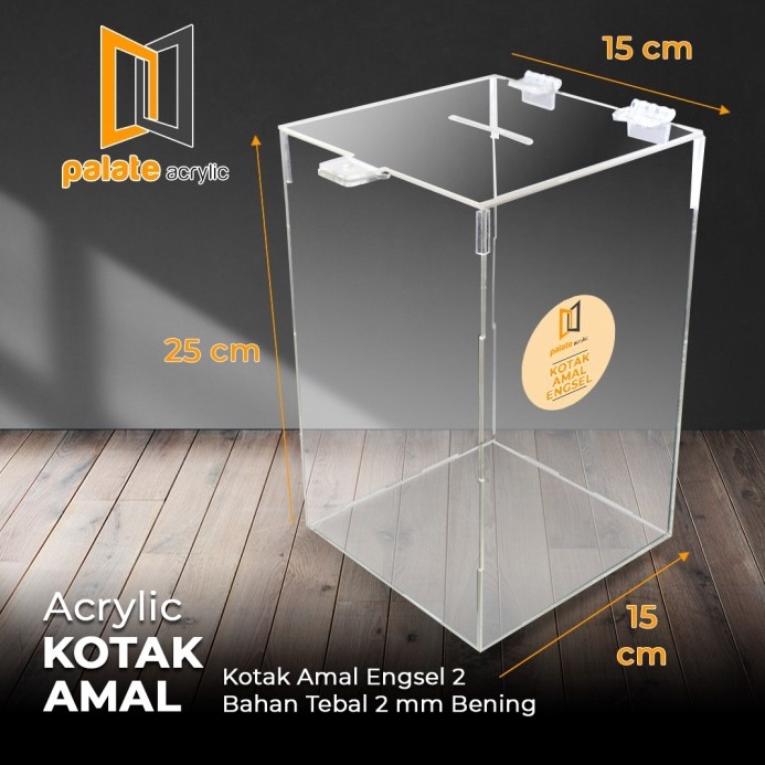 

BIG DISCOUNT akrilik kotak amal 15x15x25 akrilik box kotak amal kotak saran