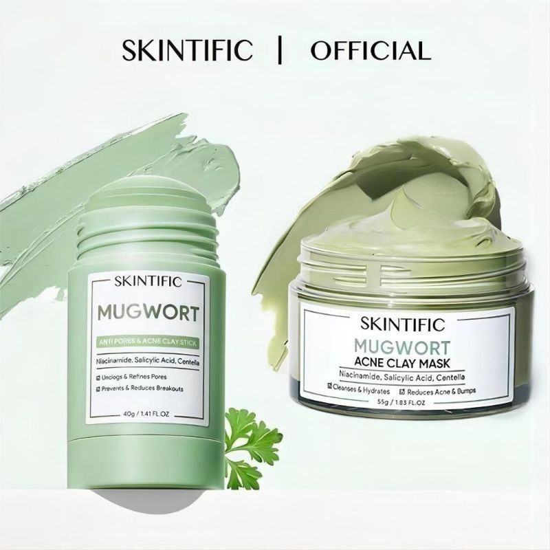 Skintific Mugwort Clay Mask dan Clay Stick Mask