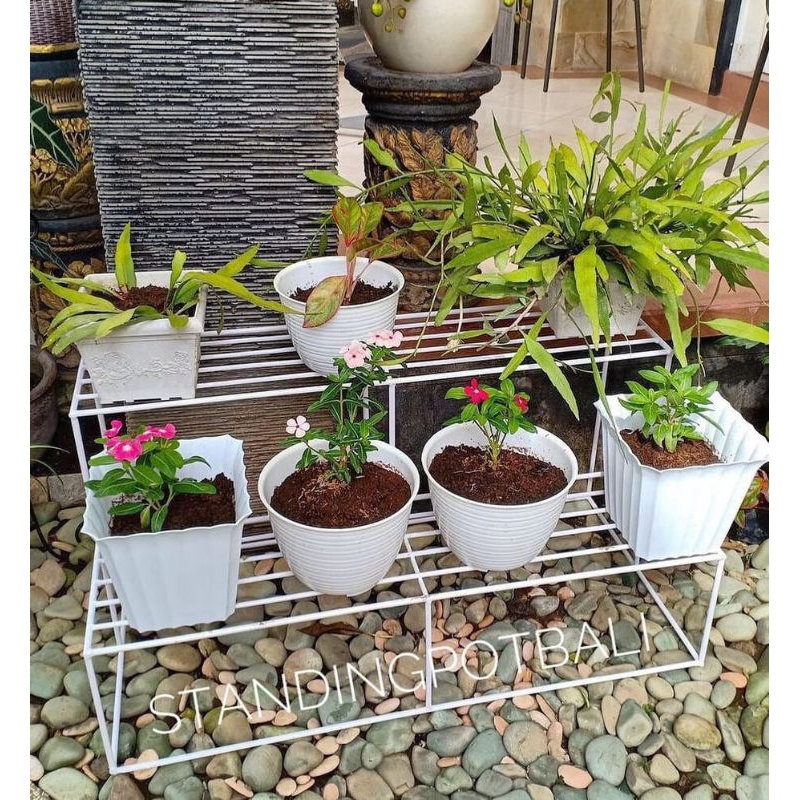 Shopritz Rak Bunga Besi Susun 2 / Rak Bunga / Standing Pot / Rak Pot Besi / Rak Susun Serbaguna