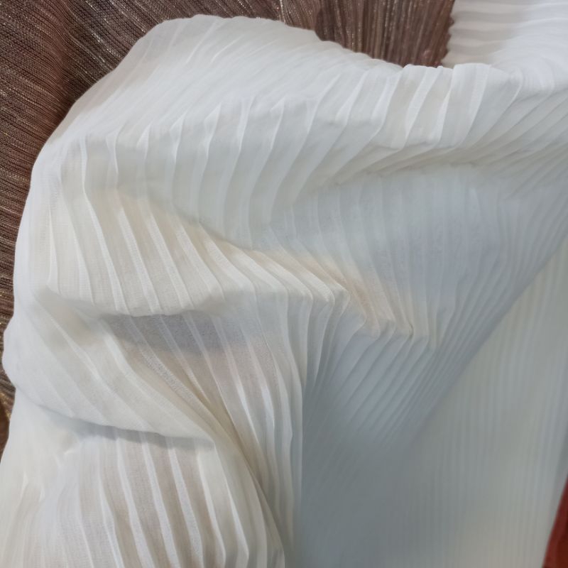 Kain Plisket - Kain Plisket Motif / hijab plisket / Rok Plisket - Plisket polos warna bw