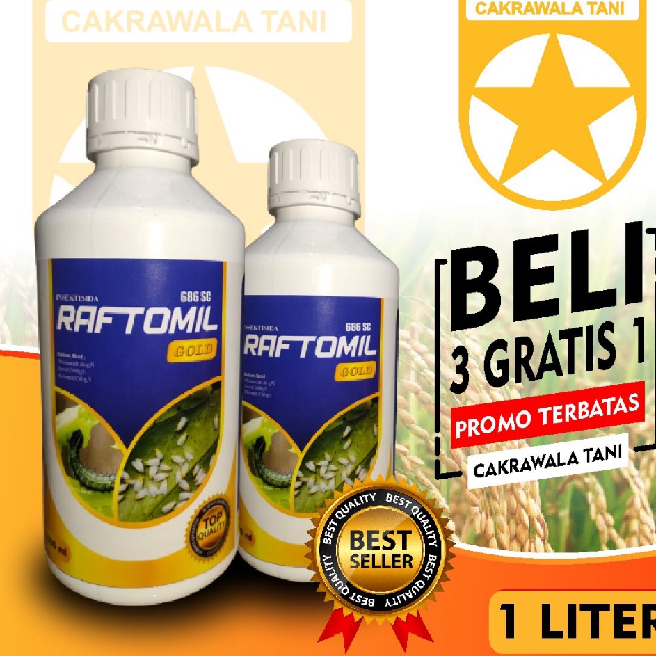 Direkomendasikan RAFTOMIL GOLD 686SC 1liter INSEKTISIDA ABAMECTIN ASEFAT METOMIL