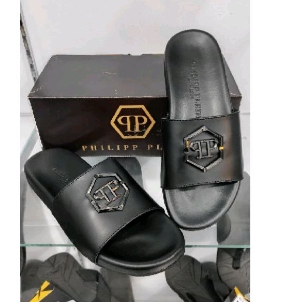 Sandal Import philipp plein original kulit asli 100%