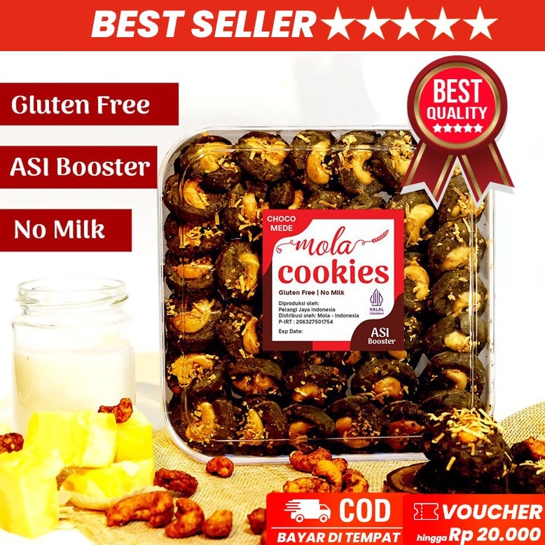 

MURAH Mola Cookies Kue Kering Premium 5 gram ASI Booster Nyaman