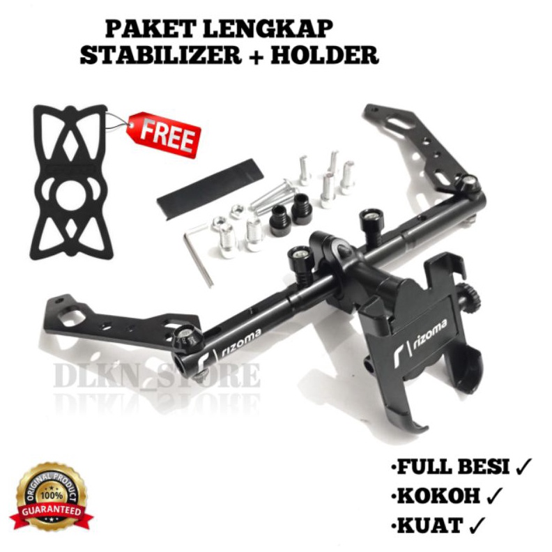 KODE J1B3 HOLDER HP Paket lengkap  Stabilizer dudukan spion motor Nmax Aerox Vario MioLexi DLL