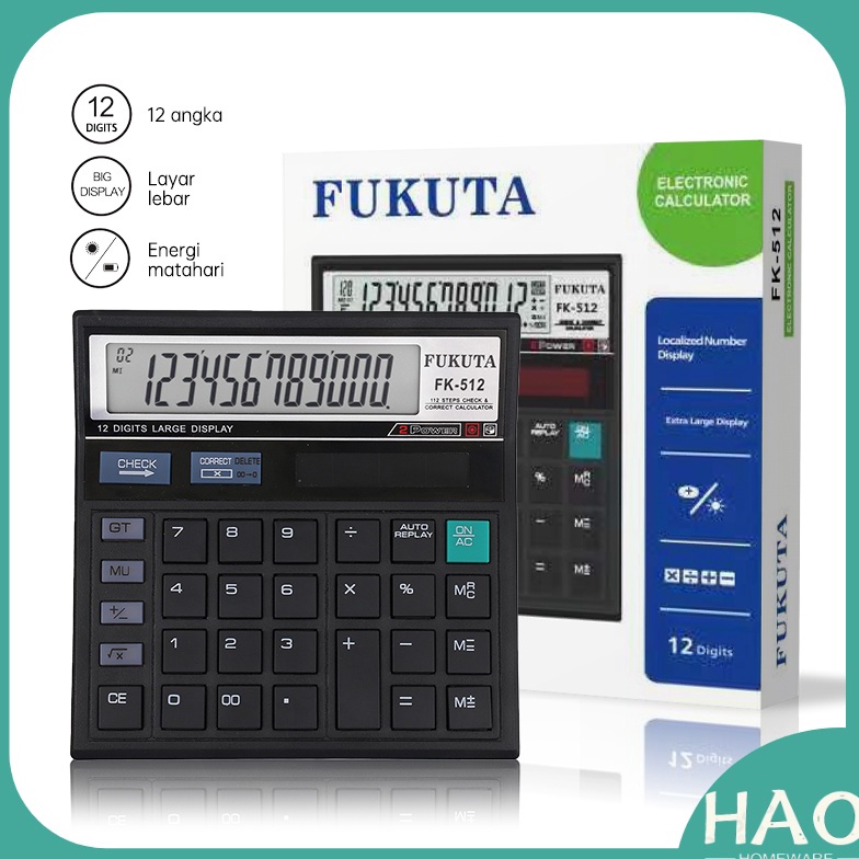 

KODE A28W Kalkulator FK512 Energi Matahari 12 Digit Kalkulator Electronik Kakulator Dagang Besar Alat Hitung Calculator Check FUKUTA