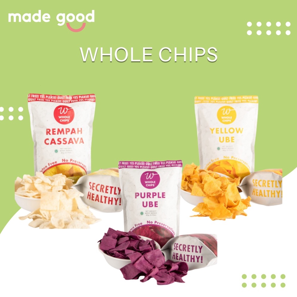 

Whole Chips Yellow Purple Cassava 9 gr Berkualitas