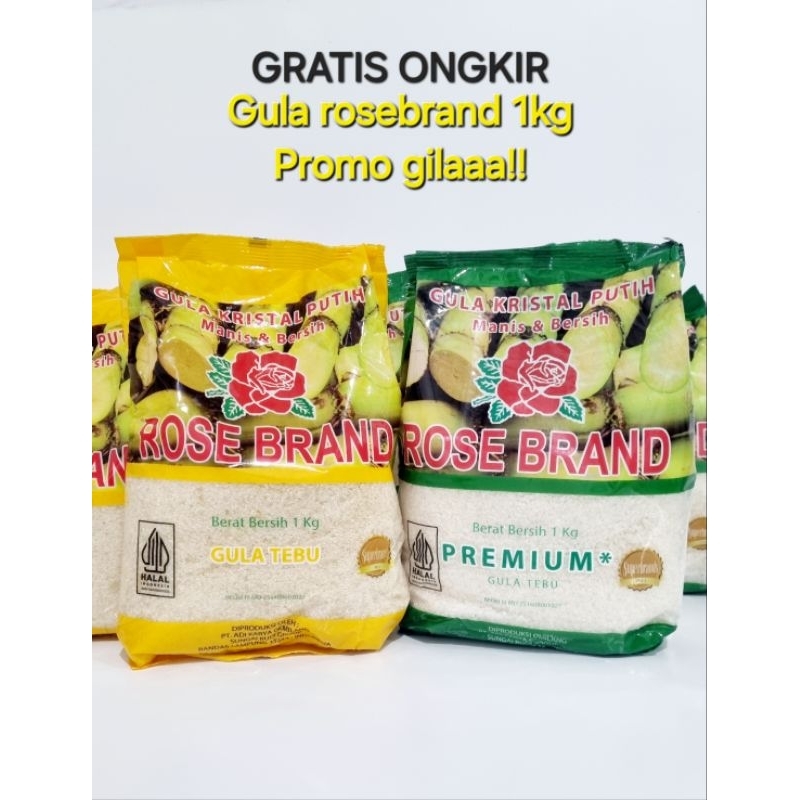 

Gula Pasir 1kg ROSEBRAND kuning/hijau